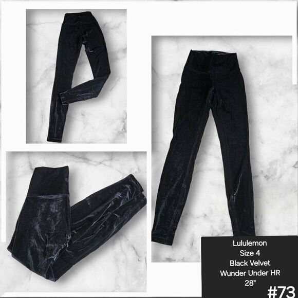 Lululemon Size 4 Black Velvet - Picture 1 of 5